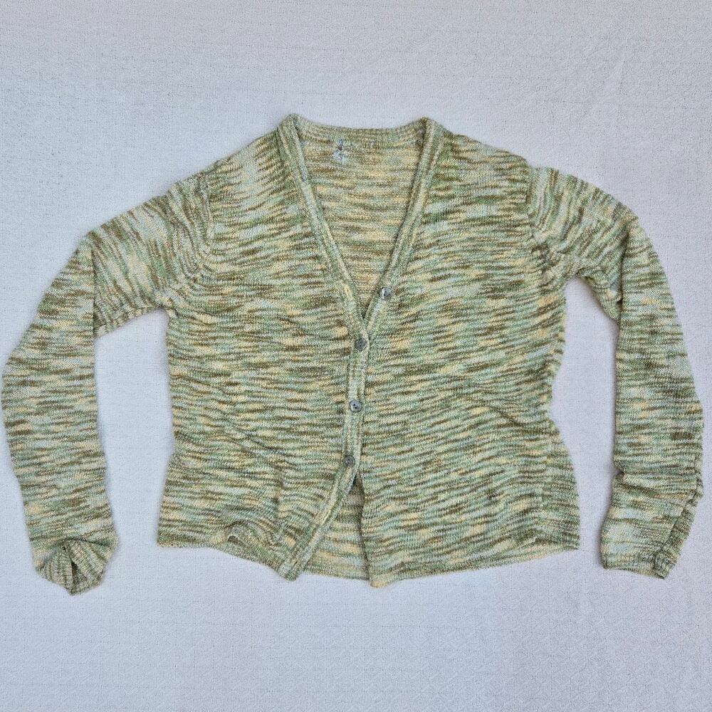 mossy green marled knit cardigan ♡ cottagecore fairycore